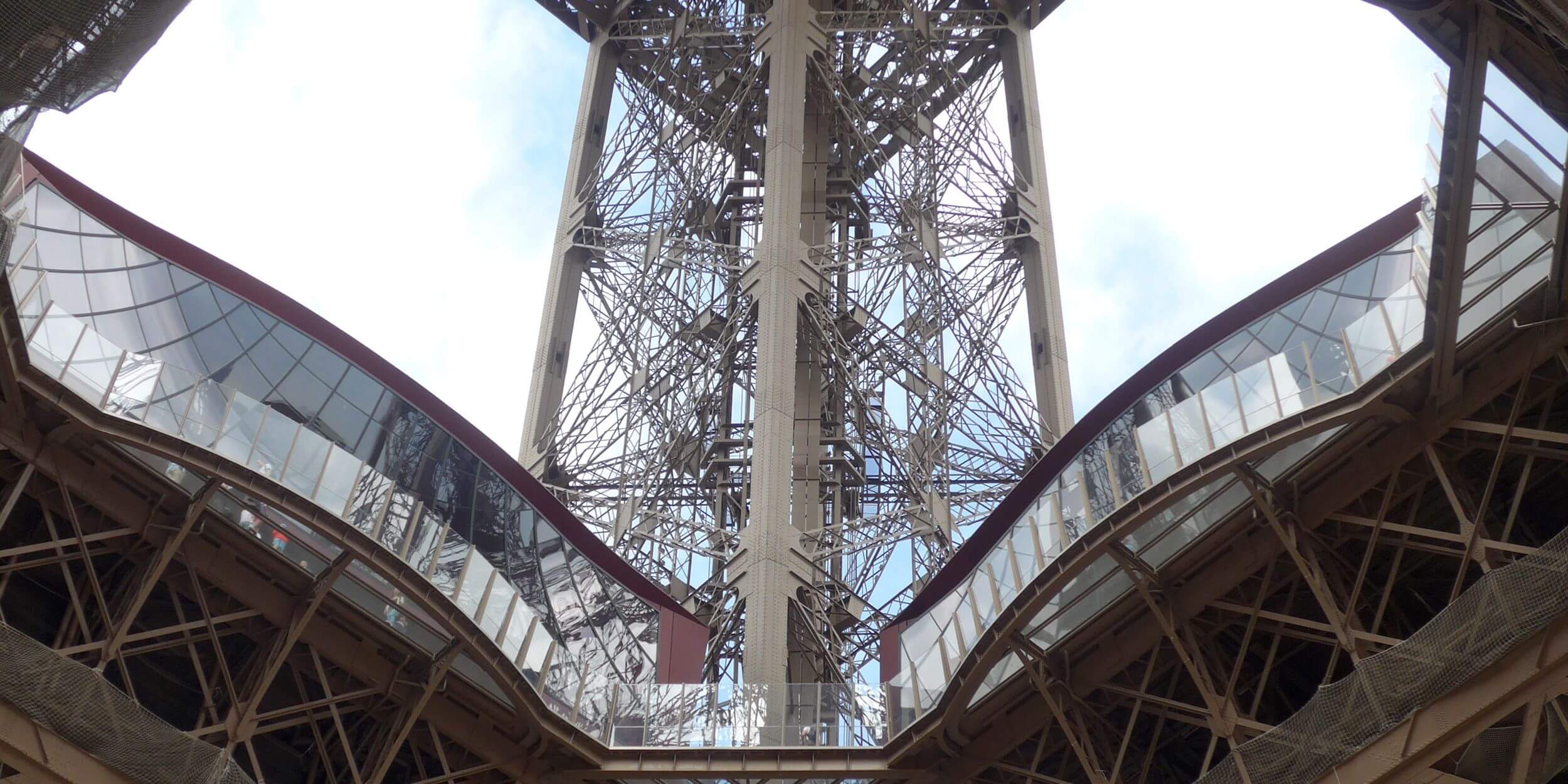 Visitor pavilion Eiffel Tower Paris