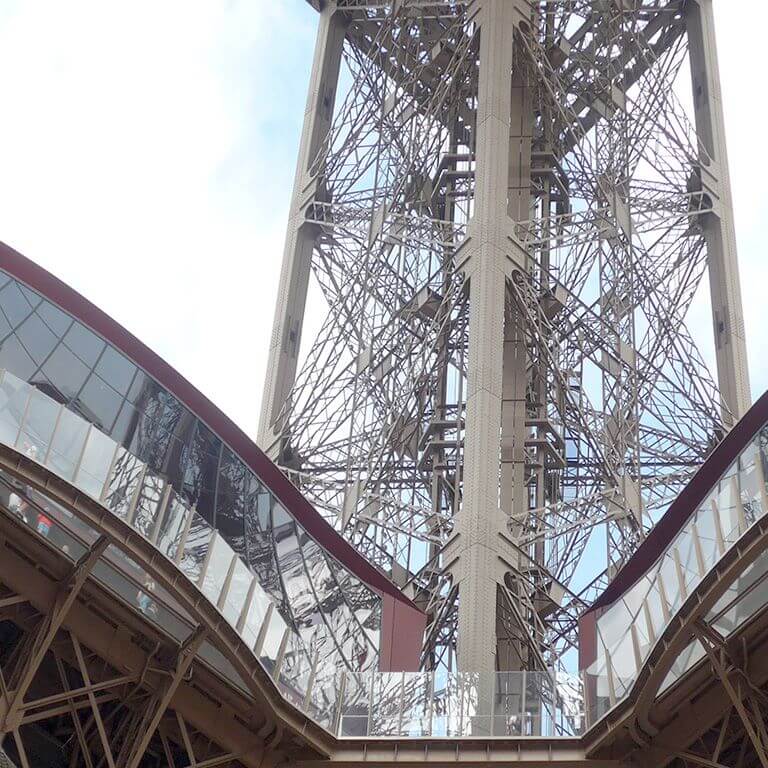 Visitor pavilion Eiffel Tower Paris